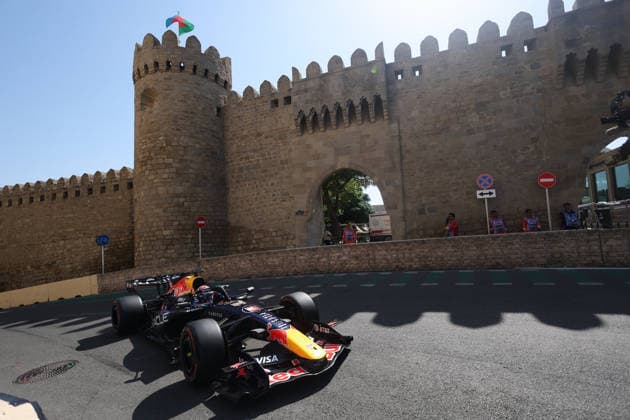 F1 - AZERBAIJAIN GRAND PRIX 2026 03 VERSTAPPEN Max (nld), Red Bull Racing Ford RB22, action during the 2026 Formula 1 Azerbaijan Grand Prix, 15th round of the 2026 Formula One World Championship, WM, Weltmeisterschaft from September 24 to 26, 2026 on the Baku City Circuit, in Baku, Azerbaijan - BakuAzerbaijan  Copyright: xDPPIx