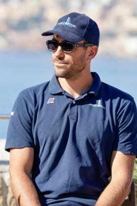 THE LOUIS VUITTON 38TH AMERICA™S CUP PRELIMINARY REGATTA, NAPLES Quentin Delapierre Quentin Delapierre HelmDuring the press conference, PK, Pressekonferenz to present the teams at Castel dell™Ovo on 24 September 2026. _BPH3622 Copyright: xAntonioxBalascox