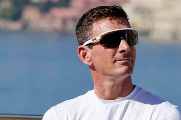 THE LOUIS VUITTON 38TH AMERICA™S CUP PRELIMINARY REGATTA, NAPLES Dylan Fletcher GB1 Helm During the press conference, PK, Pressekonferenz to present the teams at Castel dell™Ovo on 24 September 2026. _BPH3668 Copyright: xAntonioxBalascox