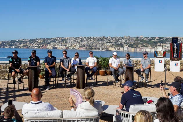 THE LOUIS VUITTON 38TH AMERICA™S CUP PRELIMINARY REGATTA, NAPLES the press conference, PK, Pressekonferenz to present the teams at Castel dell™Ovo on 24 September 2026. ABP19495 Copyright: xAntonioxBalascox