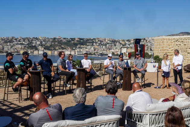 THE LOUIS VUITTON 38TH AMERICA™S CUP PRELIMINARY REGATTA, NAPLES the press conference, PK, Pressekonferenz to present the teams at Castel dell™Ovo on 24 September 2026. ABP19578 Copyright: xAntonioxBalascox