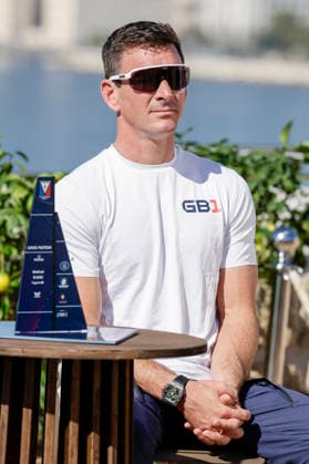 THE LOUIS VUITTON 38TH AMERICA™S CUP PRELIMINARY REGATTA, NAPLES Dylan Fletcher GB1 Helm During the press conference, PK, Pressekonferenz to present the teams at Castel dell™Ovo on 24 September 2026. _BPH3869 Copyright: xAntonioxBalascox