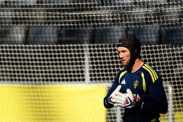 September 24, 2026: Goalkeeper Noel Törnqvist of the Swedish men’s national soccer team at a training session on September 24, 2026 in Stockholm. Photo by Jesper Zerman, BILDBYRAN, code JZ JZ0758. soccer, football, UEFA Nations League, training, Sweden, Sweden A, bbeng  Copyright: JESPERxZERMAN BB260924JZ015