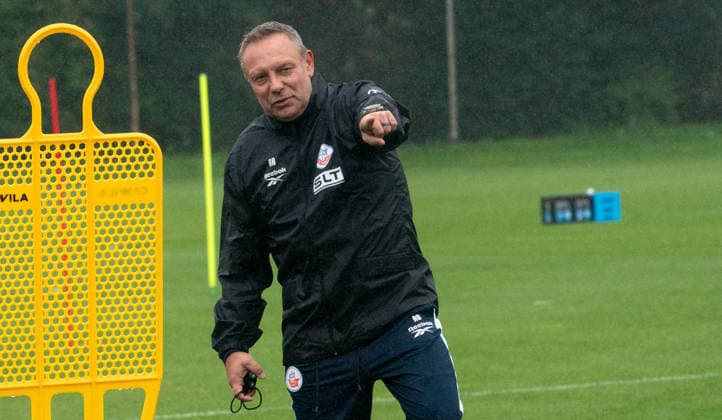 September 24, 2026, Soccer, Men s, 3rd Division 2026–27, FC Hansa Rostock, Practice, Introduction of Coach Andre Breitenreiter: Hansa Rostock s new coach, Andre Breitenreiter, at his first practice at the Rostock Ostseestadion in Mecklenburg-Western Pomerania, Germany