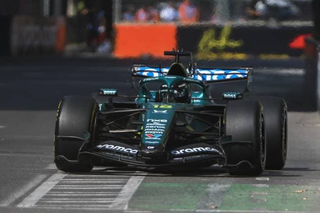 24.09.2026. Azerbaijan. Baku. Aston Martin Aramco Formula One Team car during the free races of Formula 1 Azerbaijan Grand Prix in Baku. Alexey Belkin NEWS.ru BelkinxAlexey