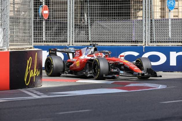 24.09.2026. Azerbaijan. Baku. Scuderia Ferrari HP team car during the free races of Formula 1 Azerbaijan Grand Prix in Baku. Alexey Belkin NEWS.ru BelkinxAlexey
