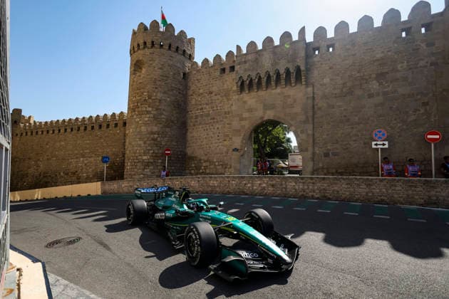 F1 - AZERBAIJAIN GRAND PRIX 2026 18 STROLL Lance (can), Aston Martin F1 Team AMR26, action during the 2026 Formula 1 Azerbaijan Grand Prix, 15th round of the 2026 Formula One World Championship, WM, Weltmeisterschaft from September 24 to 26, 2026 on the Baku City Circuit, in Baku, Azerbaijan - BakuAzerbaijan  Copyright: xXavixBonillax