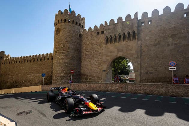 F1 - AZERBAIJAIN GRAND PRIX 2026 03 VERSTAPPEN Max (nld), Red Bull Racing Ford RB22, action during the 2026 Formula 1 Azerbaijan Grand Prix, 15th round of the 2026 Formula One World Championship, WM, Weltmeisterschaft from September 24 to 26, 2026 on the Baku City Circuit, in Baku, Azerbaijan - BakuAzerbaijan  Copyright: xXavixBonillax