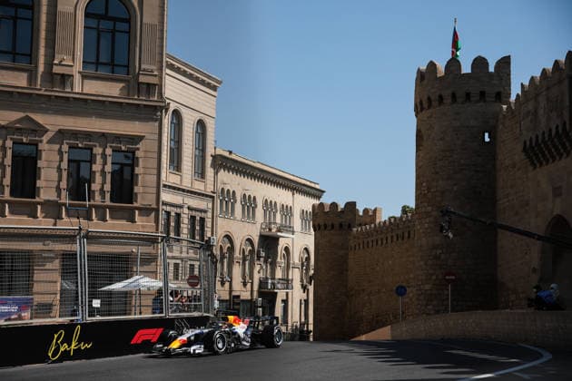 F1 - AZERBAIJAIN GRAND PRIX 2026 41 LINDBLAD Arvid (gbr), Visa Cash App RB F1 Team VCARB03, action during the 2026 Formula 1 Azerbaijan Grand Prix, 15th round of the 2026 Formula One World Championship, WM, Weltmeisterschaft from September 24 to 26, 2026 on the Baku City Circuit, in Baku, Azerbaijan - BakuAzerbaijan  Copyright: xEricxAlonsox