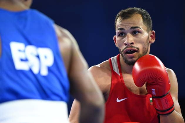 RECORD DATE NOT STATED 2026 European Boxing Elite Championship Sofia SOFIA, BULGARIA SEPTEMBER 24: Radoslav Rosenov (Red) of Bulgaria in action against Ewart Andres Marin Hernandez (Blue) of Spain during their Elite Men s 60kg Semifinal match at the 2026 European Boxing Elite Championships at the Asics Arena Sports Hall in Sofia, Bulgaria, on September 24, 2026. Sofia Bulgaria  Copyright: xArturxWidakx originalFilename:widak-2026euro260924_npqi4.jpg