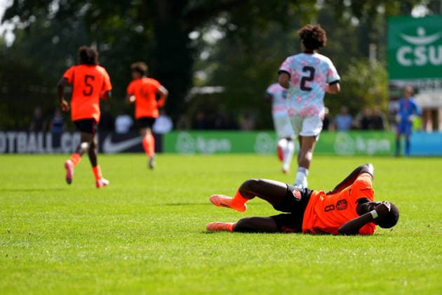 International Friendly, Länderspiel, Nationalmannschaft The Netherlands U19 v Belgium U19 Uden - Levi Acheampong of The Netherlands U19 during a 2026 2027 International Friendly match. The match is set between The Netherlands U19 and Belgium U19 at Sportpark Parkzicht on 24 September 2026 in Uden, Netherlands. (Hero Images Nick Koole) Copyright: xNickxKoolex