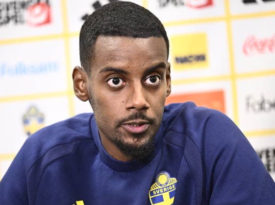 STOCKHOLM, SWEDEN 20260924 Soccer player Alexander Isak during Thursday’s press conference and mixed zone session with the men’s national soccer team at Strawberry Arena ahead of Friday’s opening group stage match in the Nations League against Romania STOCKHOLM, SWEDEN x10030x  Copyright: xJonasxEkströmer TTx NATIONAL TEAM FOOTBALL PK
