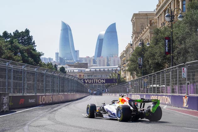FORMULA 1 AZERBAIJAN GRAND PRIX 2026 Arvid Lindblad (GBR) 41 Racing Bulls in practice during the Formula 1 Qatar Airways Azerbaijan Grand Prix 2026, Round 15 of the 2026 Formula 1 World Championship, WM, Weltmeisterschaft from 24th - 26th September 2026 at the Baku City Circuit, Baku, Azerbaijan. Credit: Robbie Hoad Every Second Media Editorial use only. All images are copyright Every Second Media Limited. No images may be reproduced without prior permission. Copyright: xIMAGO EveryxSecondxMediax ESM-2183-0142 RobbiexHoadx xEveryxSecondxMediax