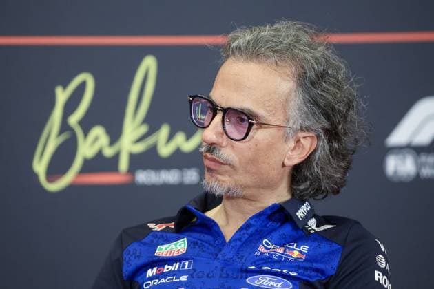 24.09.2026. Azerbaijan. Baku. French engineer and manager, head of the Formula 1 Oracle Red Bull Racing team Laurent Mekies during a press conference, PK, Pressekonferenz after the free entry of the Formula 1 Azerbaijan Grand Prix in Baku. Alexey Belkin NEWS.ru BelkinxAlexey