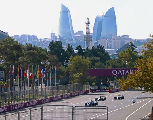 Formula 1 Azerbaijan Grand Prix BAKU, AZERBAIJAN - SEPTEMBER 24: Drivers take part in the free practice session of the Azerbaijan Grand Prix, the 15th round of the 2026 Formula 1 World Championship, WM, Weltmeisterschaft at the Baku City Circuit in Baku, Azerbaijan on September 24, 2026. Resul Rehimov Anadolu Baku Azerbaijan. Editorial use only. Please get in touch for any other usage.  Copyright: x2026xAnadoluxResulxRehimovx