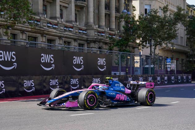 FORMULA 1 AZERBAIJAN GRAND PRIX 2026 Franco Colapinto (ARG) 43 Alpine in practice during the Formula 1 Qatar Airways Azerbaijan Grand Prix 2026, Round 15 of the 2026 Formula 1 World Championship, WM, Weltmeisterschaft from 24th - 26th September 2026 at the Baku City Circuit, Baku, Azerbaijan. Credit: Robbie Hoad Every Second Media Editorial use only. All images are copyright Every Second Media Limited. No images may be reproduced without prior permission. Copyright: xIMAGO EveryxSecondxMediax ESM-2183-0162 RobbiexHoadx xEveryxSecondxMediax