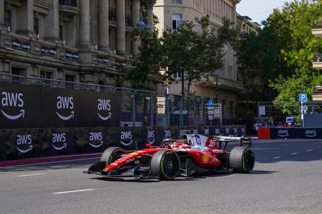 FORMULA 1 AZERBAIJAN GRAND PRIX 2026 Charles Leclerc (MON) 16 Ferrari in practice during the Formula 1 Qatar Airways Azerbaijan Grand Prix 2026, Round 15 of the 2026 Formula 1 World Championship, WM, Weltmeisterschaft from 24th - 26th September 2026 at the Baku City Circuit, Baku, Azerbaijan. Credit: Robbie Hoad Every Second Media Editorial use only. All images are copyright Every Second Media Limited. No images may be reproduced without prior permission. Copyright: xIMAGO EveryxSecondxMediax ESM-2183-0163 RobbiexHoadx xEveryxSecondxMediax
