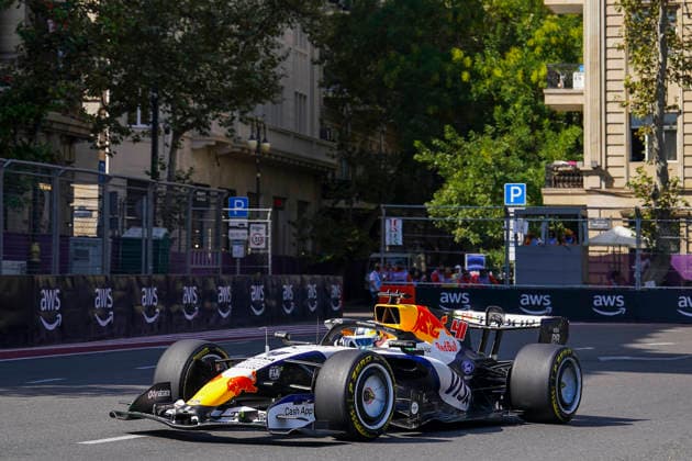 FORMULA 1 AZERBAIJAN GRAND PRIX 2026 Arvid Lindblad (GBR) 41 Racing Bulls in practice during the Formula 1 Qatar Airways Azerbaijan Grand Prix 2026, Round 15 of the 2026 Formula 1 World Championship, WM, Weltmeisterschaft from 24th - 26th September 2026 at the Baku City Circuit, Baku, Azerbaijan. Credit: Robbie Hoad Every Second Media Editorial use only. All images are copyright Every Second Media Limited. No images may be reproduced without prior permission. Copyright: xIMAGO EveryxSecondxMediax ESM-2183-0165 RobbiexHoadx xEveryxSecondxMediax
