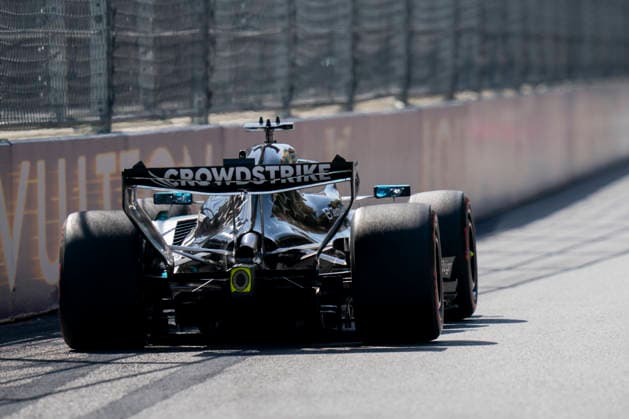FORMULA 1 AZERBAIJAN GRAND PRIX 2026 George Russell (GBR) 63 Mercedes in practice during the Formula 1 Qatar Airways Azerbaijan Grand Prix 2026, Round 15 of the 2026 Formula 1 World Championship, WM, Weltmeisterschaft from 24th - 26th September 2026 at the Baku City Circuit, Baku, Azerbaijan. Credit: Robbie Hoad Every Second Media Editorial use only. All images are copyright Every Second Media Limited. No images may be reproduced without prior permission. Copyright: xIMAGO EveryxSecondxMediax ESM-2183-0173 RobbiexHoadx xEveryxSecondxMediax