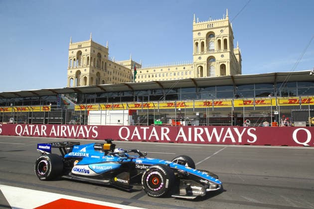 Formula 1 Azerbaijan Grand Prix BAKU, AZERBAIJAN - SEPTEMBER 24: Williams driver Alexander Albon takes part in the free practice session of the Azerbaijan Grand Prix, the 15th round of the 2026 Formula 1 World Championship, WM, Weltmeisterschaft at the Baku City Circuit in Baku, Azerbaijan on September 24, 2026. Resul Rehimov Anadolu Baku Azerbaijan. Editorial use only. Please get in touch for any other usage.  Copyright: x2026xAnadoluxResulxRehimovx