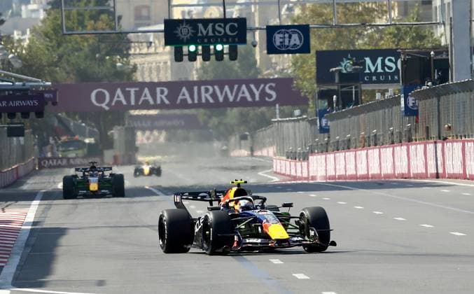 Formula 1 Azerbaijan Grand Prix BAKU, AZERBAIJAN - SEPTEMBER 24: Red Bull Racing driver Isack Hadjar takes part in the free practice session of the Azerbaijan Grand Prix, the 15th round of the 2026 Formula 1 World Championship, WM, Weltmeisterschaft at the Baku City Circuit in Baku, Azerbaijan on September 24, 2026. Resul Rehimov Anadolu Baku Azerbaijan. Editorial use only. Please get in touch for any other usage.  Copyright: x2026xAnadoluxResulxRehimovx