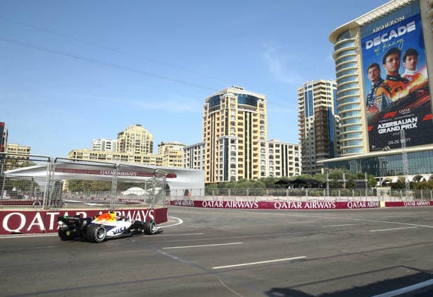 Formula 1 Azerbaijan Grand Prix BAKU, AZERBAIJAN - SEPTEMBER 24: Racing Bulls driver Arvid Lindblad takes part in the free practice session of the Azerbaijan Grand Prix, the 15th round of the 2026 Formula 1 World Championship, WM, Weltmeisterschaft at the Baku City Circuit in Baku, Azerbaijan on September 24, 2026. Resul Rehimov Anadolu Baku Azerbaijan. Editorial use only. Please get in touch for any other usage.  Copyright: x2026xAnadoluxResulxRehimovx