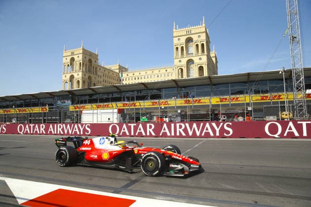 Formula 1 Azerbaijan Grand Prix BAKU, AZERBAIJAN - SEPTEMBER 24: Ferrari driver Lewis Hamilton takes part in the free practice session of the Azerbaijan Grand Prix, the 15th round of the 2026 Formula 1 World Championship, WM, Weltmeisterschaft at the Baku City Circuit in Baku, Azerbaijan on September 24, 2026. Resul Rehimov Anadolu Baku Azerbaijan. Editorial use only. Please get in touch for any other usage.  Copyright: x2026xAnadoluxResulxRehimovx