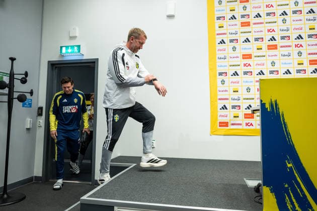 September 24, 2026: Victor Nilsson Lindelöf and Head Coach Graham Potter of the Swedish men’s national soccer team at a press conference on September 24, 2026 in Stockholm. Photo by Jesper Zerman, BILDBYRAN, code JZ JZ0759: soccer, football, fotball, Nations League, UEFA Nations League, press conference, Sweden, Sweden A, BBeng Copyright: JESPERxZERMAN BB260924JZ035