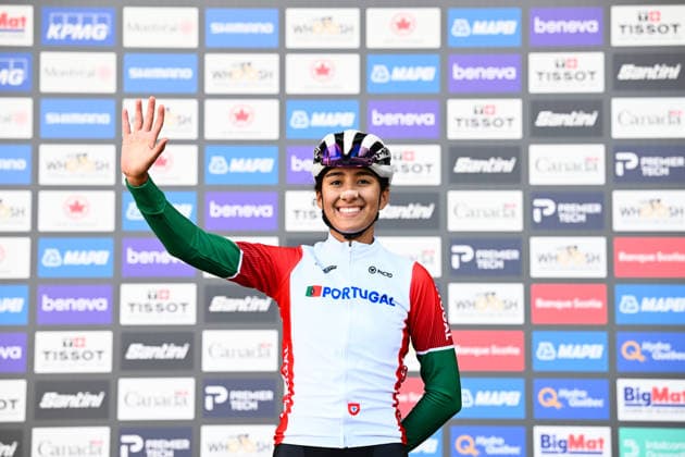 2026 UCI Road World Championships Picture by Simon Wilkinson SWpix.com - 24 09 2026 - Cycling - 2026 UCI Road World Championships - MontrÃ al, Canada - Women Under-23 Road Race - Portugal - Raquel Dias (Portugal) MontrÃ al Avenue du Parc Canada Copyright: x xSWpix.comx(t axPhotographyxHubxLtd)xSimonxWilkinson SWpix.comx SWP-3521-2207