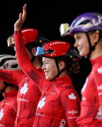 2026 UCI Road World Championships Picture by Alex Whitehead SWpix.com - 24 09 2026 - Cycling - 2026 UCI Road World Championships - MontrÃ al, Canada - Women Under-23 Road Race - Canada - Ava Holmgren (Canada) MontrÃ al Avenue du Parc Canada Copyright: x xSWpix.comx(t axPhotographyxHubxLtd)xAlexxWhitehead SWpix.comx SWP-3521-2221