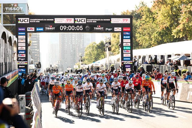 2026 UCI Road World Championships Picture by Alex Whitehead SWpix.com - 24 09 2026 - Cycling - 2026 UCI Road World Championships - MontrÃ al, Canada - Women Under-23 Road Race - Race Start MontrÃ al Avenue du Parc Canada Copyright: x xSWpix.comx(t axPhotographyxHubxLtd)xAlexxWhitehead SWpix.comx SWP-3521-2252