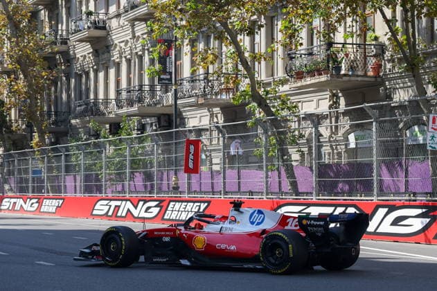 AZERBAIJAN, BAKU - SEPTEMBER 24, 2026: Scuderia Ferrari HP driver Charles Leclerc is seen during a practice session for the 2026 Formula One Azerbaijan Grand Prix at the Baku City Circuit. Danil Aikin TASS  98237869
