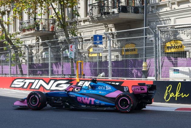 AZERBAIJAN, BAKU - SEPTEMBER 24, 2026: BWT Alpine F1 Team driver Pierre Gasly is seen during a practice session for the 2026 Formula One Azerbaijan Grand Prix at the Baku City Circuit. Danil Aikin TASS  98237911