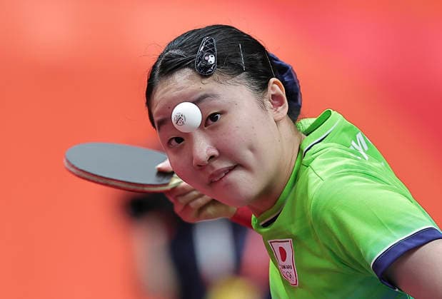 (260924) -- TOYOTA, Sept. 24, 2026 -- Harimoto Miwa of Japan competes with Wang Manyu of China during the women s team final of Table tennis, Tischtennis between China and Japan at the 20th Asian Games Aichi-Nagoya 2026 in Toyota of Aichi Prefecture, Japan, Sept. 24, 2026. ) (SP)JAPAN-TOYOTA-ASIAN GAMES-TABLE TENNIS-WOMEN S TEAM WangxDongzhen 