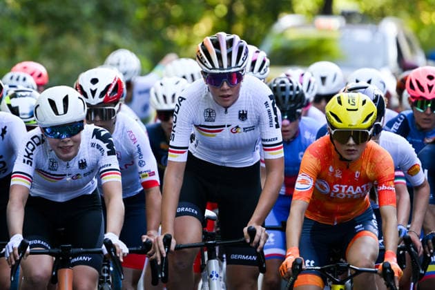 2026 UCI Road World Championships Picture by Zac Williams SWpix.com - 24 09 2026 - Cycling - 2026 UCI Road World Championships - MontrÃ al, Canada - Women Under 23 Road Race - Magdalena Leis (Germany) Copyright: x xSWpix.comx(t axPhotographyxHubxLtd)xZacxWilliams SWpix.comx SWP-3521-2314