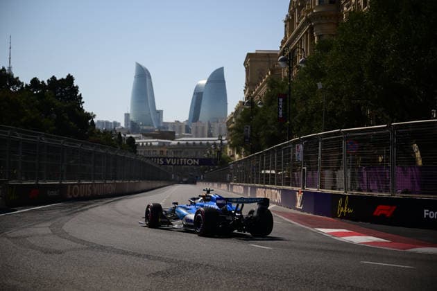 F1 Grand Prix of Azerbaijan - Practice Alexander Albon of the Williams F1 Team drives during free practice at the Formula 1 Azerbaijan Grand Prix at the Baku City Circuit in Baku, Azerbaijan, on September 24, 2026. Baku Caucasus Azerbaijan  Copyright: xAndreaxDiodatox originalFilename:diodato-azerbaij260924_nppQX.jpg