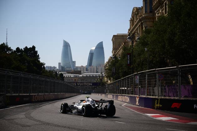 F1 Grand Prix of Azerbaijan - Practice Valtteri Bottas of the Cadillac F1 Team drives during free practice at the Formula 1 Azerbaijan Grand Prix at the Baku City Circuit in Baku, Azerbaijan, on September 24, 2026. Baku Caucasus Azerbaijan  Copyright: xAndreaxDiodatox originalFilename:diodato-azerbaij260924_npuU2.jpg