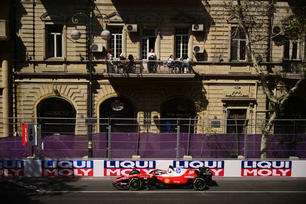 F1 Grand Prix of Azerbaijan - Practice Charles Leclerc of Scuderia Ferrari drives during free practice at the Formula 1 Azerbaijan Grand Prix at the Baku City Circuit in Baku, Azerbaijan, on September 24, 2026. Baku Caucasus Azerbaijan  Copyright: xAndreaxDiodatox originalFilename:diodato-azerbaij260924_npZXH.jpg