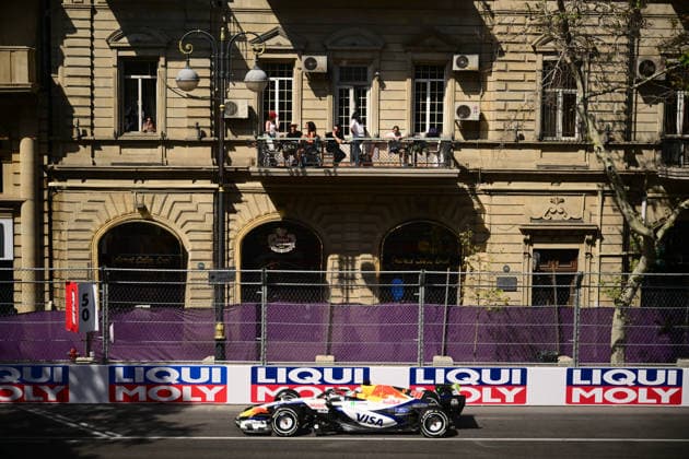 F1 Grand Prix of Azerbaijan - Practice Arvid Linbland of Racing Bulls drives during free practice at the Formula 1 Azerbaijan Grand Prix at the Baku City Circuit in Baku, Azerbaijan, on September 24, 2026. Baku Caucasus Azerbaijan  Copyright: xAndreaxDiodatox originalFilename:diodato-azerbaij260924_np7hK.jpg