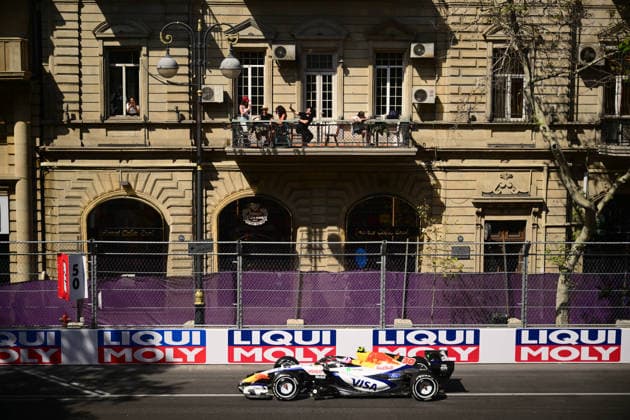 F1 Grand Prix of Azerbaijan - Practice Liam Lawson of Red Bull Racing drives during free practice at the Formula 1 Azerbaijan Grand Prix at the Baku City Circuit in Baku, Azerbaijan, on September 24, 2026. Baku Caucasus Azerbaijan  Copyright: xAndreaxDiodatox originalFilename:diodato-azerbaij260924_npctW.jpg