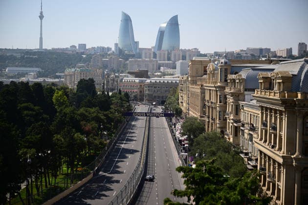F1 Grand Prix of Azerbaijan - Practice Sergio Perez of the Cadillac F1 Team drives during free practice at the Formula 1 Azerbaijan Grand Prix at the Baku City Circuit in Baku, Azerbaijan, on September 24, 2026. Baku Caucasus Azerbaijan  Copyright: xAndreaxDiodatox originalFilename:diodato-azerbaij260924_npHjl.jpg