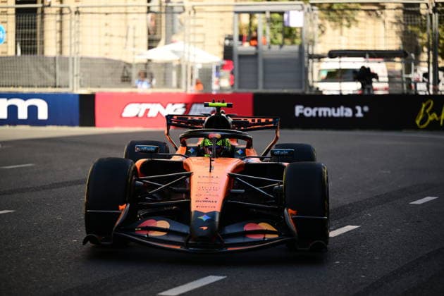 F1 Grand Prix of Azerbaijan - Practice Lando Norris of the McLaren F1 Team drives during free practice at the Formula 1 Azerbaijan Grand Prix at the Baku City Circuit in Baku, Azerbaijan, on September 24, 2026. Baku Caucasus Azerbaijan  Copyright: xAndreaxDiodatox originalFilename:diodato-azerbaij260924_npWsa.jpg