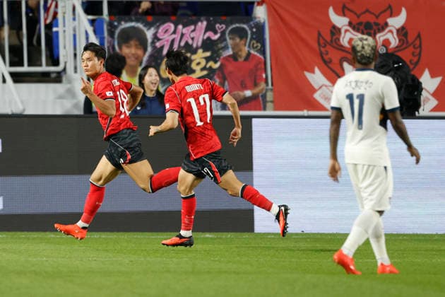 South Korea v Ecuador - International Friendly, Länderspiel, Nationalmannschaft Match Oh Hyeongyu of South Korea reacts after the first goal during an international friendly match presented by Hana Bank between the Republic of Korea and Ecuador at World Stadium in Suwon, South Korea, on September 24, 2026. Suwon GYEONGGI South Korea  Copyright: xSeung-ilxRyux originalFilename:ryu-football260924_np1G3.jpg