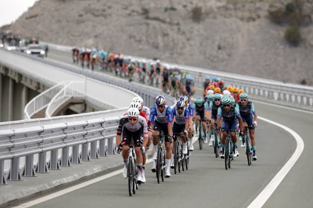 CRO Race 2026: Stage 3 Cyclists competes during the third stage of the CRO Race 2026, a 174.5-kilometre route from Krk to Labin on September 24, 2026 in Krk, Croatia. The six-stage race runs from September 22 to 27 across Croatia.  GoranxKovacic PIXSELL