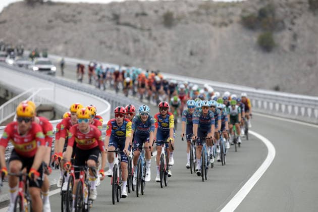 CRO Race 2026: Stage 3 Cyclists competes during the third stage of the CRO Race 2026, a 174.5-kilometre route from Krk to Labin on September 24, 2026 in Krk, Croatia. The six-stage race runs from September 22 to 27 across Croatia.  GoranxKovacic PIXSELL