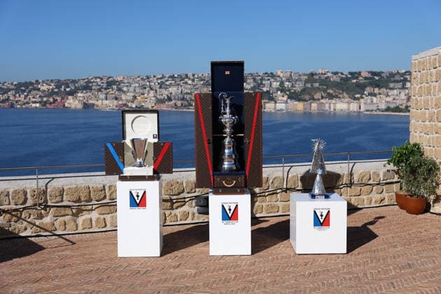 press conference, PK, Pressekonferenz Skipper during the practice race of the Louis Vuitton 38th America s Cup, Naples, Italy, September 24, 2026  Copyright: xAlessandroxGarofalo LaPressex