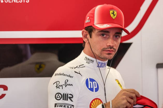 (260924) -- BAKU, Sept. 24, 2026 -- Ferrari s Charles Leclerc of Monaco prepares before the practice session of the Formula One Azerbaijan Grand Prix at the Baku City Circuit in Baku, capital of Azerbaijan, Sept. 24, 2026. (Photo by Qian Jun Xinhua) (SP)AZERBAIJAN-BAKU-F1-GRAND PRIX 2026-PRACTICE ChenxJunfeng 