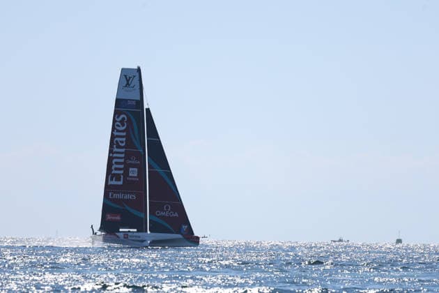 Emirates Team New Zealand during the practice race of the Louis Vuitton 38th America s Cup, Naples, Italy, September 24, 2026  Copyright: xAlessandroxGarofalo LaPressex