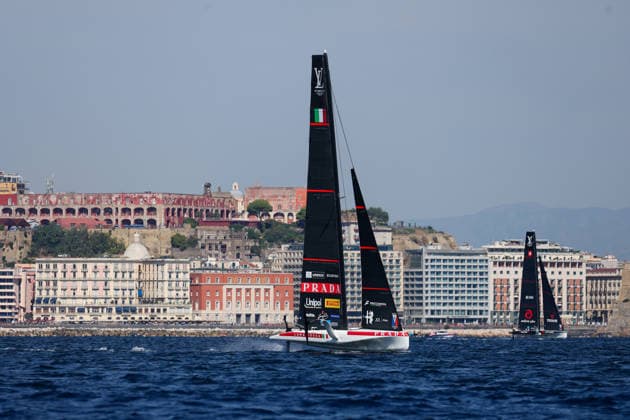 Team Luna Rossa during the practice race of the Louis Vuitton 38th America s Cup, Naples, Italy, September 24, 2026  Copyright: xAlessandroxGarofalo LaPressex