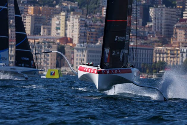 Team Luna Rossa during the practice race of the Louis Vuitton 38th America s Cup, Naples, Italy, September 24, 2026  Copyright: xAlessandroxGarofalo LaPressex